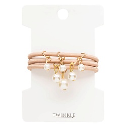 Резинки для волос BEIGE WITH PEARL
