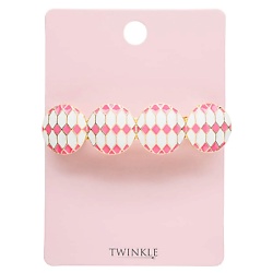 Заколка для волос PINK AND WHITE CIRCLES