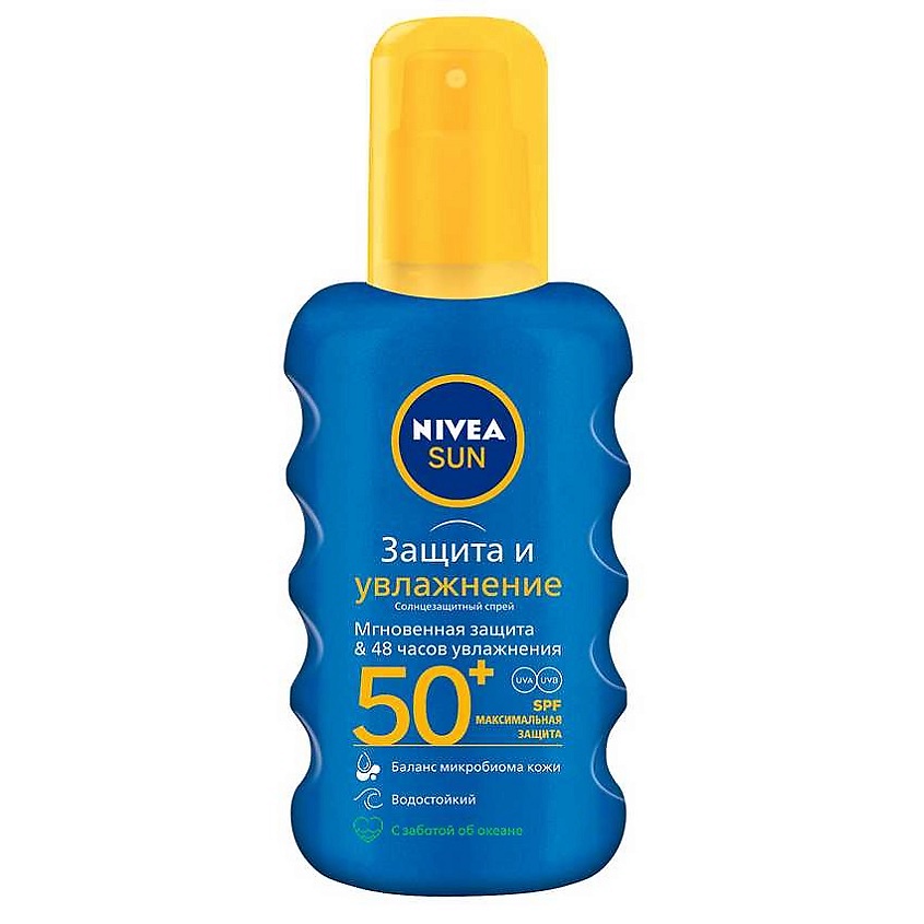 NIVEA Спрей для тела увлажняющий солнцезащитный Защита и увлажнение SPF ...