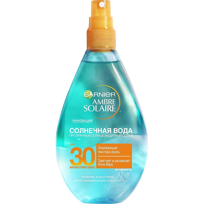 GARNIER Солнцезащитный спрей освежающий, прозрачный, с алоэ вера ...