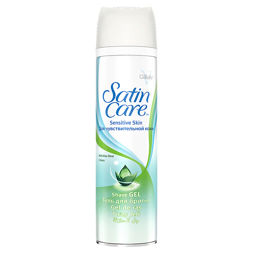 GILLETTE Гель для бритья для женщин для чувствительной кожи Satin Care ...