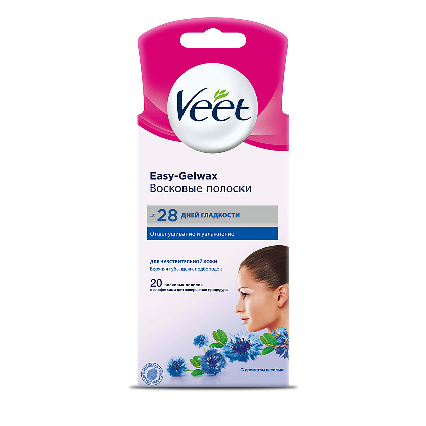 Средства для депиляции VEET Восковые полоски для чувствительной кожи ...