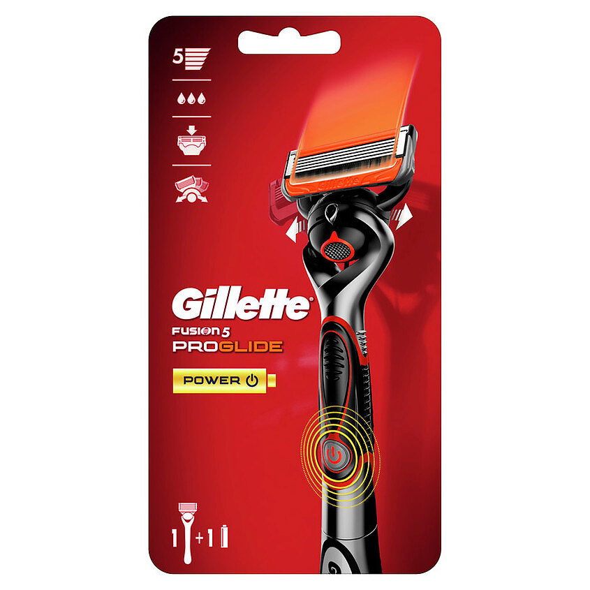 GILLETTE Бритва с 1 сменной кассетой (с элементом питания) Fusion ...