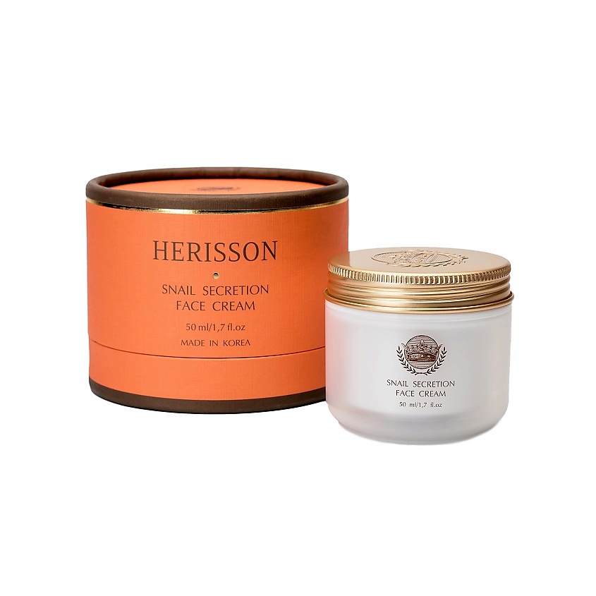 HERISSON Крем для лица "с секретом улитки" Snail Secretion Face Cream ...