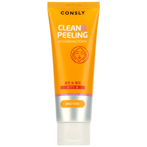 CONSLY Пенка для умывания энзимная обновляющая с папаином Clean & Peeling consly пенка успокаивающая с азуленом для умывания 120 мл