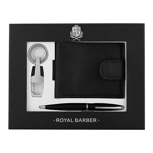 Набор аксессуаров ROYAL BARBER Набор аксессуаров с кошельком, ручкой и брелоком подарки для него royal barber набор 25 perfect man