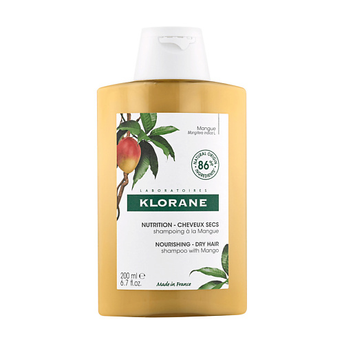 Шампунь для волос KLORANE Шампунь с маслом Манго Nourishing - Dry Hair Shampoo natyr cream shampoo nourishing 200g