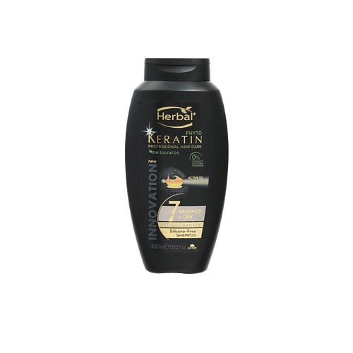 цена Шампунь для волос HERBAL Шампунь фито-кератин Комплекс 7 аминокислот антивозрастное действие Keratin Professional Hair Care Shampoo