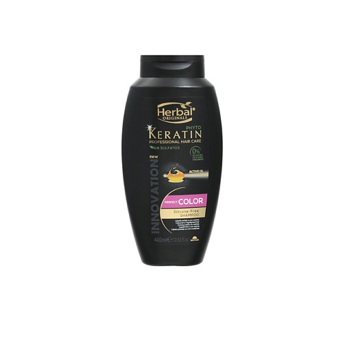 HERBAL Шампунь фито-кератин Защита цвета окрашенных волос Keratin Professional Hair Care Shampoo