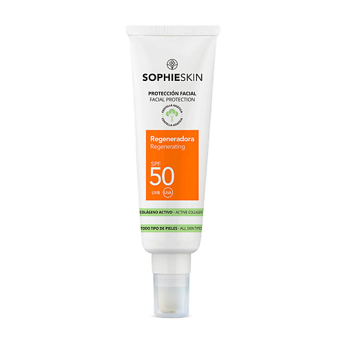 цена Солнцезащитный крем для лица SOPHIESKIN Крем для лица регенерирующий солнцезащитный SPF 50