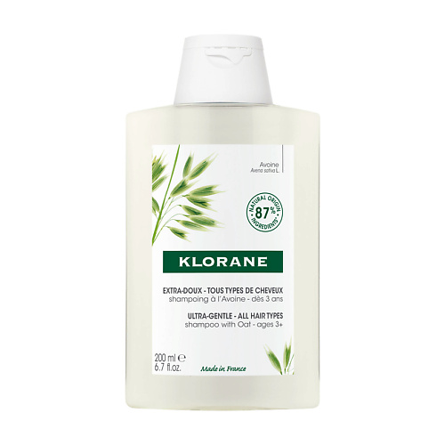 цена Шампунь для волос KLORANE Сверхмягкий шампунь для всех типов волос с молочком овса Ultra-Gentle Shampoo