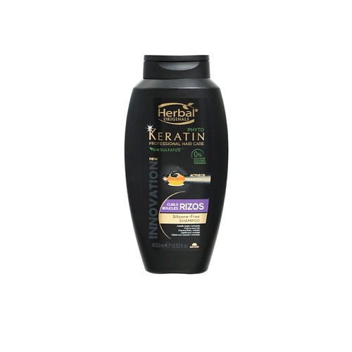 HERBAL Шампунь фито-кератин Восстановление и питание вьющихся волос Keratin Professional Hair Care Shampoo