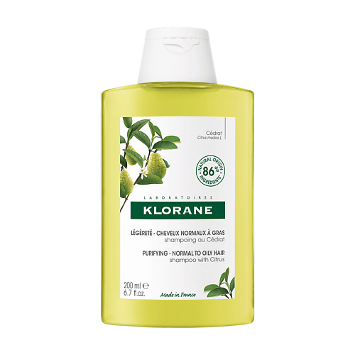 Шампунь для волос KLORANE Шампунь с мякотью Цитрона Purifying Shampoo цена и фото