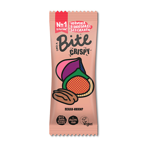 Здоровое питание TAKE A BITE Батончик Crispy Пекан-Инжир