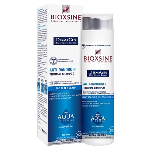 

BIOXSINE Шампунь термальный против перхоти и шелушения DermaGen, Шампунь термальный против перхоти и шелушения DermaGen
