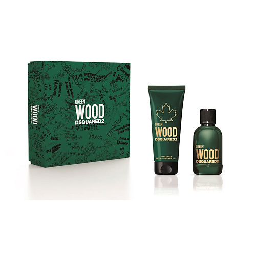 мужская парфюмерия dsquared2 бальзам после бритья green wood Набор парфюмерии DSQUARED2 Подарочный набор мужской GREEN WOOD
