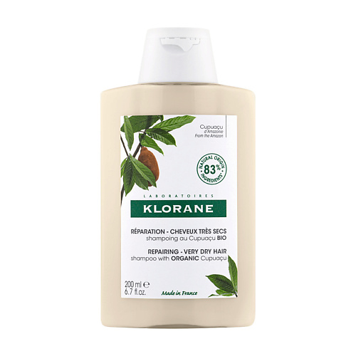 Шампунь для волос KLORANE Восстанавливающий шампунь с органическим маслом Купуасу Repairing Shampoo шампуни klorane шампунь успокаивающий с органическим экстрактом пиона