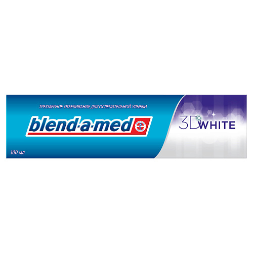 BLEND-A-MED Зубная паста 3D White Трёхмерное отбеливание blend a med зубная паста 3d white luxe сияние жемчуга