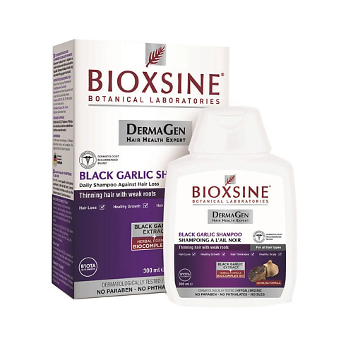 BIOXSINE Шампунь против выпадения с черным чесноком для всех типов волос DermaGen кетчуп heinz с чесноком и пряностями 320 гр