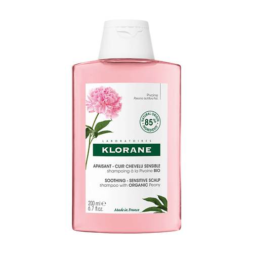 KLORANE Шампунь успокаивающий с органическим экстрактом пиона Soothing Shampoo klorane шампунь с органическим экстрактом льняного волокна 400 мл