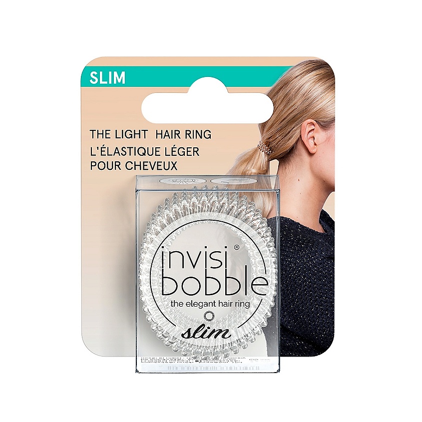 INVISIBOBBLE Резинка-браслет для волос SLIM Crystal Clear (с подвесом) INV537043 Резинка-браслет для волос SLIM Crystal Clear (с подвесом) - фото 3