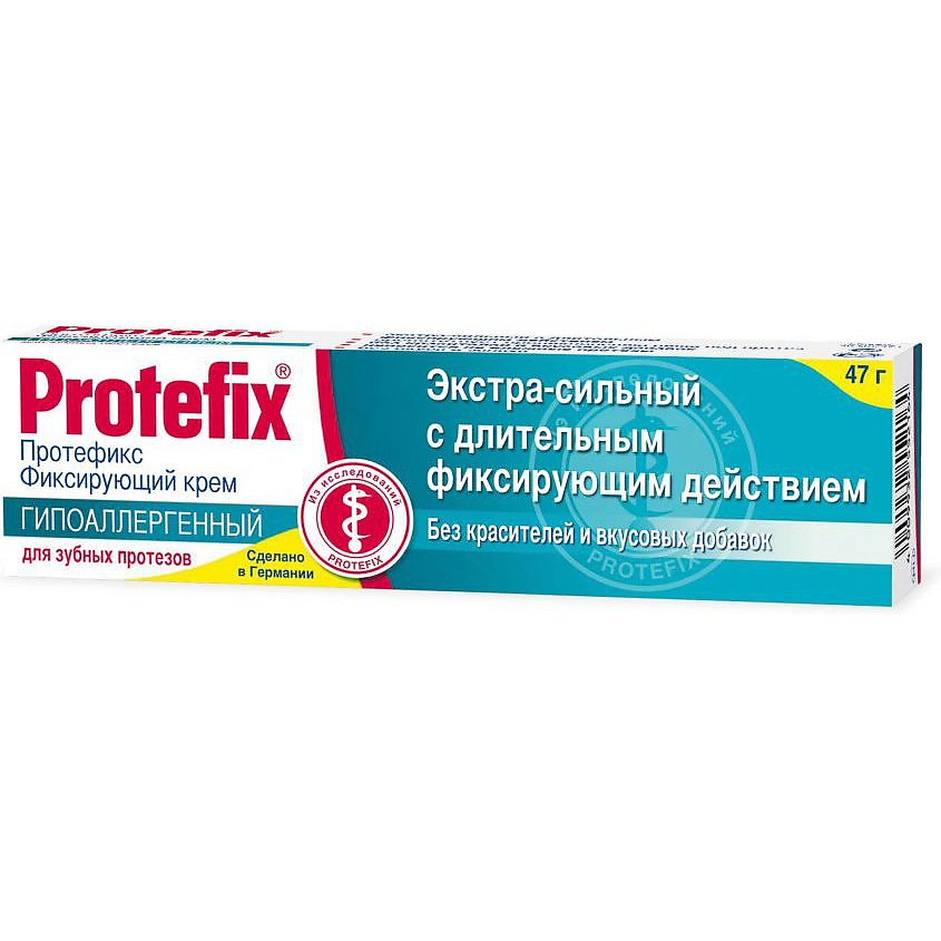 Изображение товара Протефикс крем фиксирующий д/зубных протезов гипоаллергенный 40мл, Протефикс крем фиксирующий д/зубных протезов гипоаллергенный 40мл