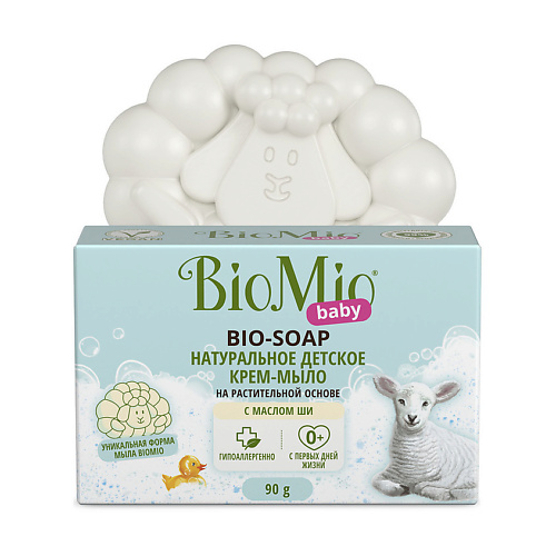 Купить Для ванной и душа, BIO MIO Натуральное детское крем-мыло на растительной основе, с маслом Ши BIO-SOAP BABY