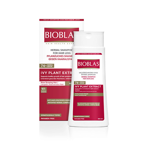 Шампунь для волос BIOBLAS Шампунь для роста здоровых волос, против выпадения, с фитостеролом Ivy Plant Extract