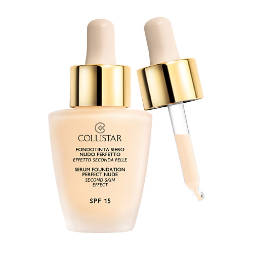 Тональное средство COLLISTAR Тональная основа-сыворотка идеальный нюд SPF 15 Perfect Nude Serum Foundation etude double lasting serum foundation spf 25 pa rosy pure p02 1 05 унции 30 г