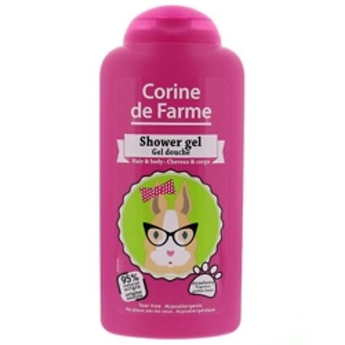 CORINE DE FARME Гель для душа детский для волос и тела Клубника Shower Gel Hair And Body Strawberry Fragrance
