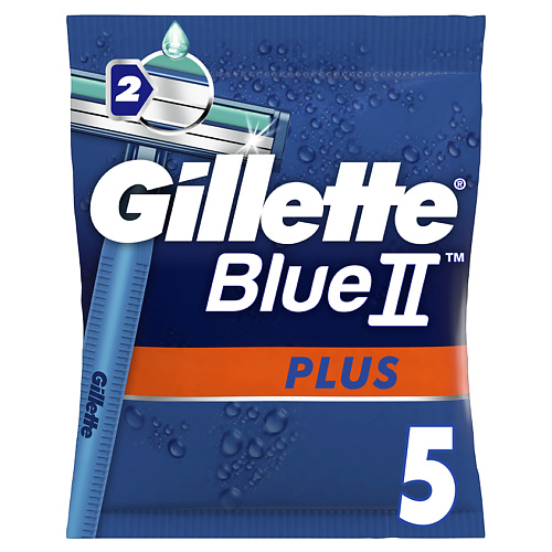 цена Бритва для лица GILLETTE Одноразовые мужские бритвы с 2 лезвиями, фиксированная головка Blue2 Plus