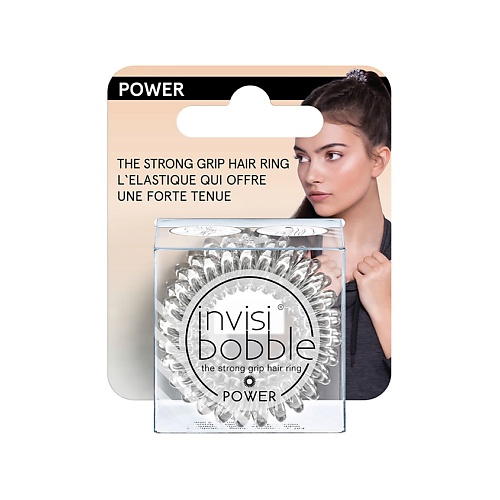 Резинка для волос INVISIBOBBLE Резинка-браслет для волос POWER Crystal Clear (с подвесом)