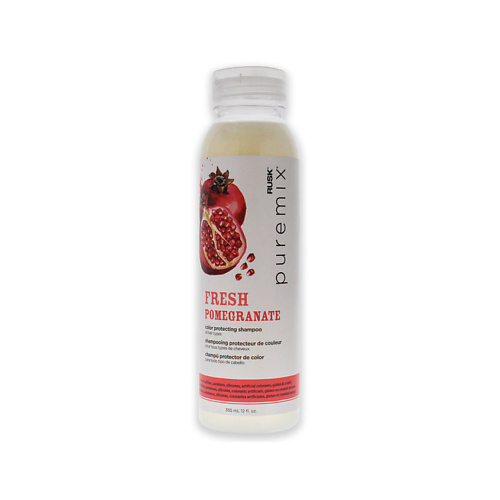 фото Rusk шампунь для защиты цвета с гранатом puremix fresh pomegranate color protecting shampoo