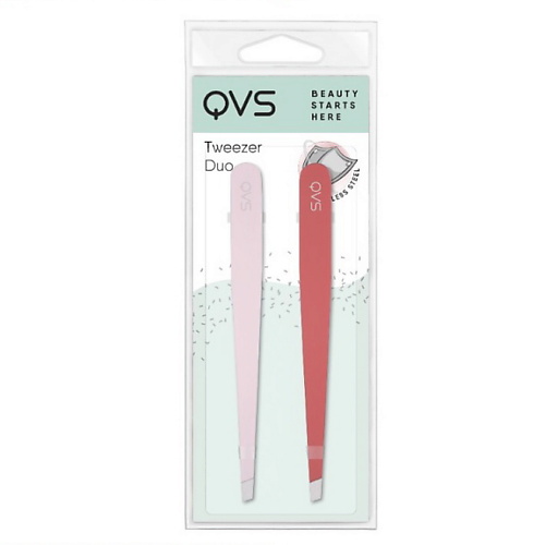 Пинцет QVS Набор пинцетов для бровей Tweezer Duo