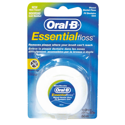ORAL-B Зубная нить Essential floss мятная curaprox нить межзубная мятная 28