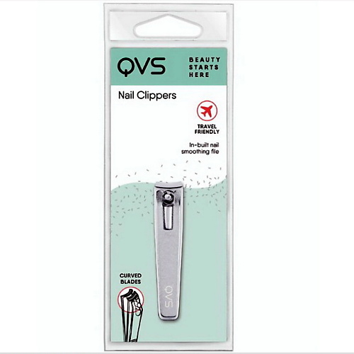 Кусачки QVS Клипперы для маникюра встроенная пилка пилка для ногтей qvs набор для маникюра пилка и палочки