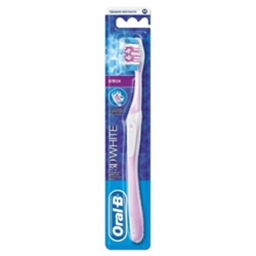 

ORAL-B Зубная щетка 3D White Блеск Средняя, Зубная щетка 3D White Блеск Средняя