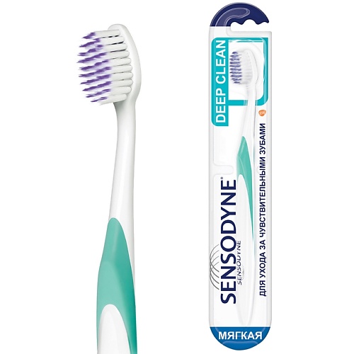 SENSODYNE Зубная щетка Deep Clean cvdent зубная щетка cvdent clean zone medium