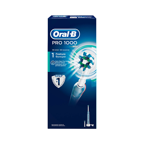 ORAL-B Электрическая зубная щетка Professional Care 1000/D20.523.1 (тип 3756) oral b оригинальная электрическая зубная щётка для бережной чистки чёрная vitality pro