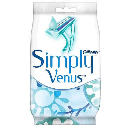 GILLETTE Одноразовая женская бритва с 2 лезвиями Simply Venus