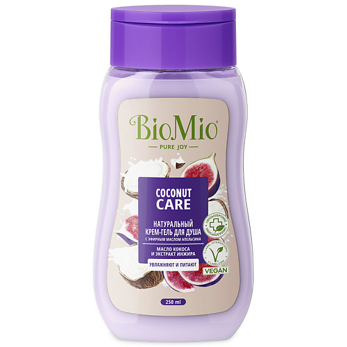 BIO MIO Натуральный гель для душа с экстрактом инжира и маслом кокоса Coconut Care