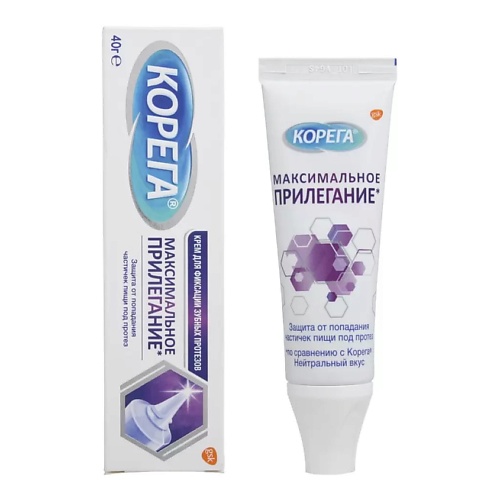 

АПТЕКА Корега крем д/фиксации зубных протезов максимальное прилегание 40г, Корега крем д/фиксации зубных протезов максимальное прилегание 40г