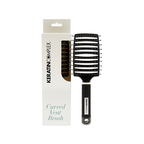 KERATIN COMPLEX Расческа для волос Curved Vent Brush - Black solomeya пилка для ногтей 180 240 бумеранг curved zebra file