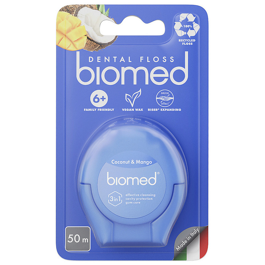 BIOMED Зубная нить Кокос и Манго Coconut and Mango Dental Floss купить ...