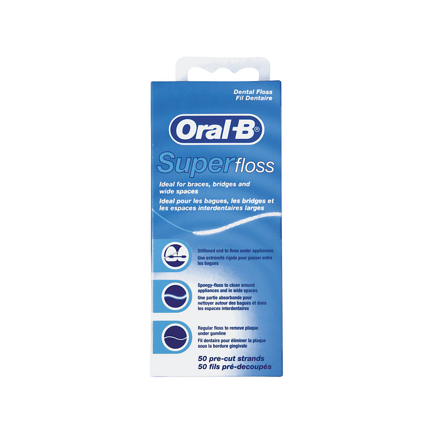 Зубная нить oral-b super floss, 50 шт. Нить орал би суперфлосс. Нить для брекетов суперфлосс. Орал- би нить зубная супер флосс 50м. Нить межзубная oral-b super floss.