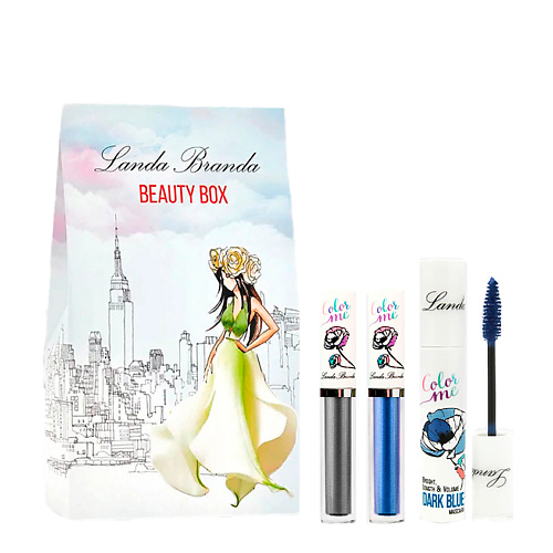 LANDA BRANDA Набор тушь для ресниц и 2 подводки для глаз landa branda румяна стик magical make up sticks