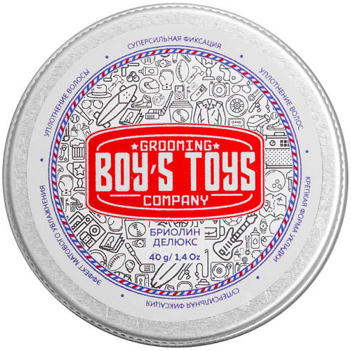 BOY'S TOYS Бриолин для укладки волос сверх сильной фиксации со средним уровнем блеска Deluxe boys toys паста для укладки волос средней фиксации с низким уровнем блеска 40 мл