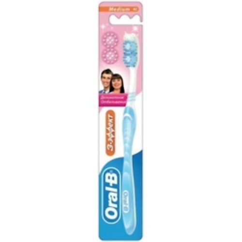 

ORAL-B Зубная щетка 3_EFFECT Деликатное отбеливание 40 средняя, Зубная щетка 3_EFFECT Деликатное отбеливание 40 средняя