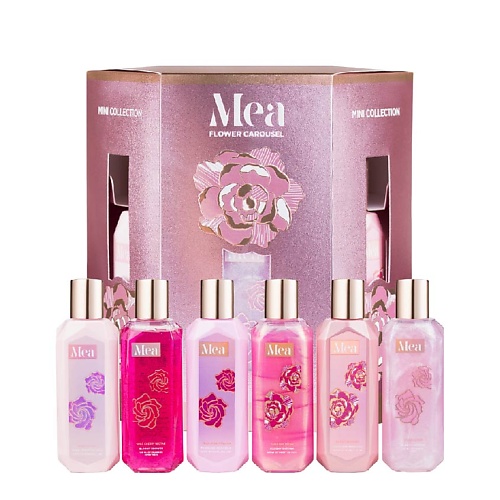 Набор средств для ванной и душа MEA Набор Карусель Цветочная mea mea набор с розовыми тапочками