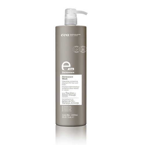 Шампунь для волос EVA PROFESSIONAL HAIR CARE Шампунь для волос и тела антисептический, защитный E-Line Dermocare Wash